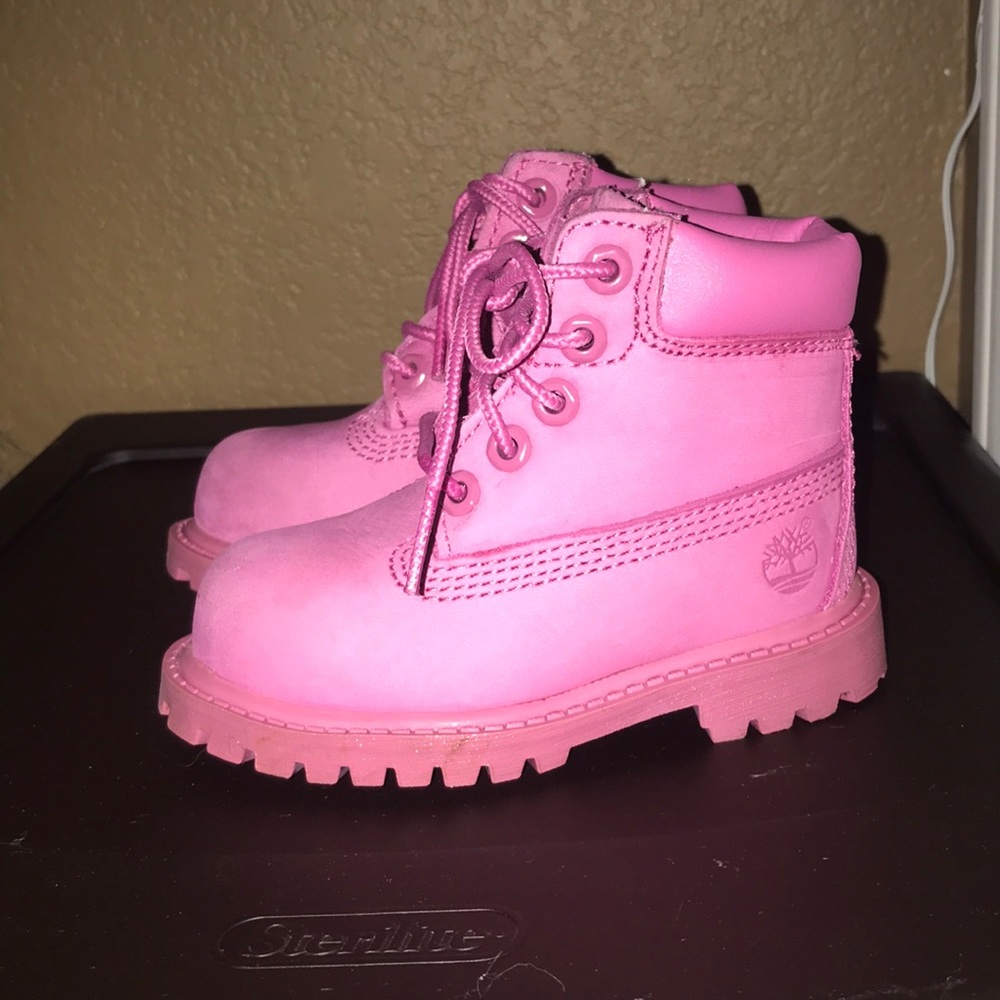 Toddler pink Timberlands